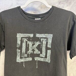 Vintage Krew Skateboard T Shirt Faded Black Short Sleeve Y2K Skate Size Small